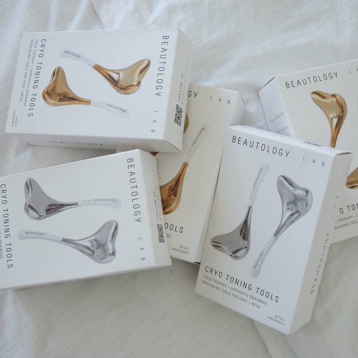 BEAUTOLOGY LAB - Wholesale Face/Beauty Roller - Cryo Toning Tools - Silver - Set of 22