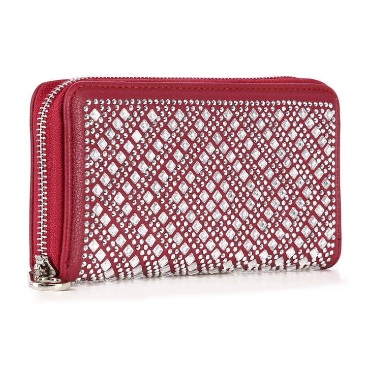 Handbag Express – wholesale Wallet – Women's – Unique Rhinestone Design Accordion Wallet