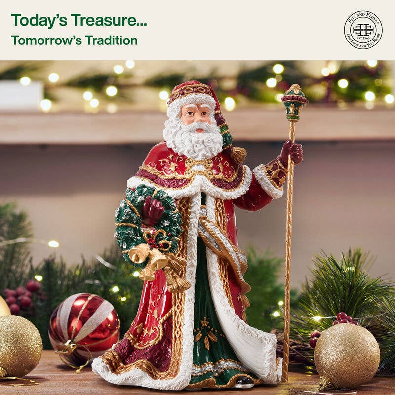 RED Fitz & Floyd Noel Holiday Santa Musical Gift Box Pkg for wholesale on Faire5