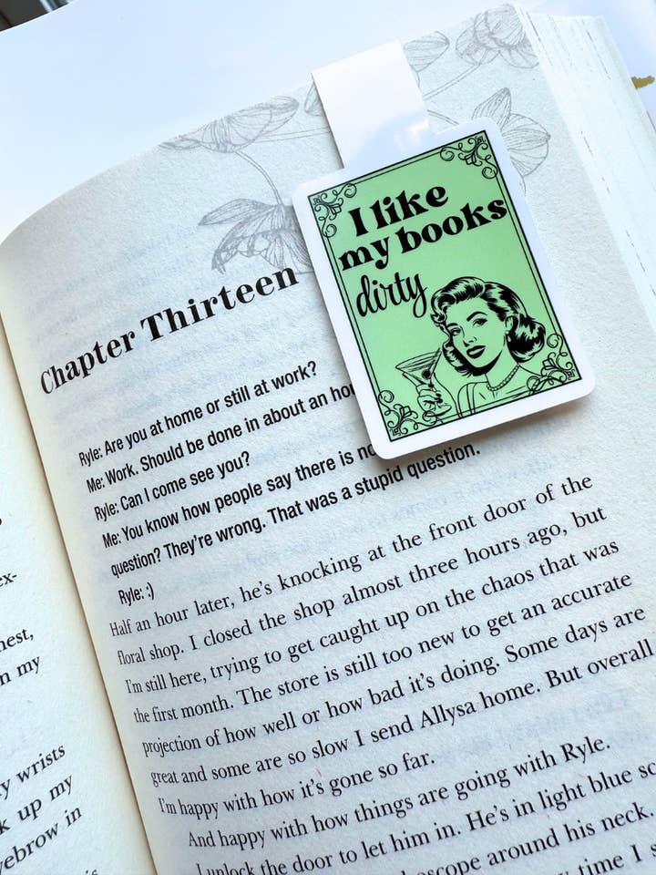 Like Dirty Books/smut vintage magnetic bookmark for wholesale by Typo Lettering Co