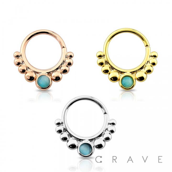 ANEL DE SEPTO DE ARO CENTRADO EM OLHO DE GATO por atacado de CRAVE