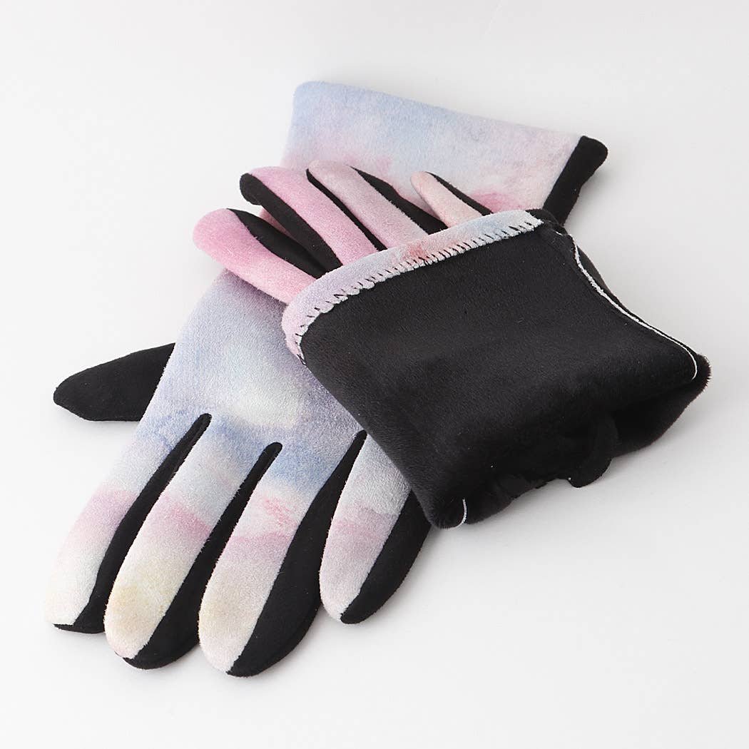 3AM BY H&D ACCESSORIES - Wholesale Gloves – Women's - Watercolor Pattern Gloves1