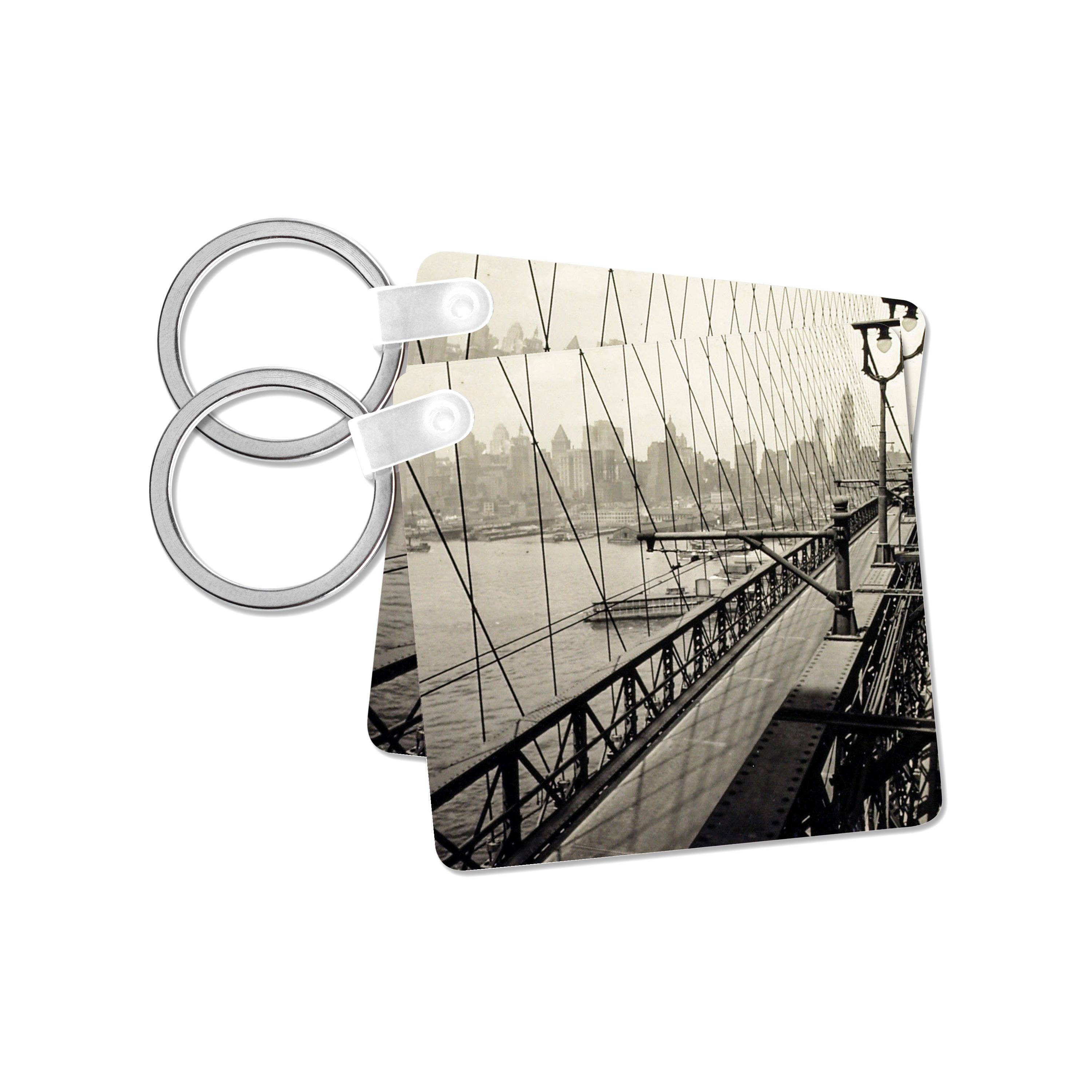 3dRose - Wholesale Keychain - Unisex - 3dRose, Manhattan from Brooklyn Bridge New York City Vintage Early 1900s, Key Chain7