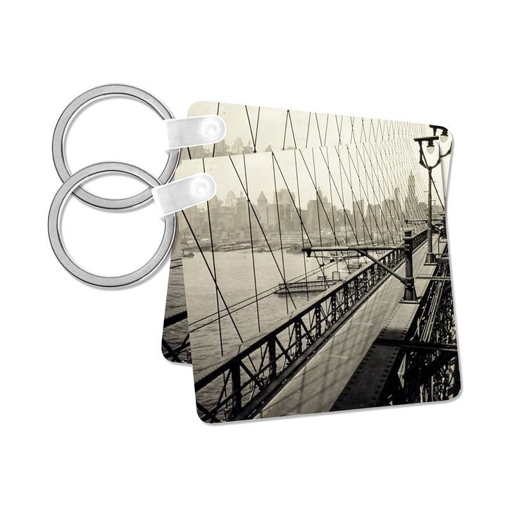 3dRose - Wholesale Keychain - Unisex - 3dRose, Manhattan from Brooklyn Bridge New York City Vintage Early 1900s, Key Chain7