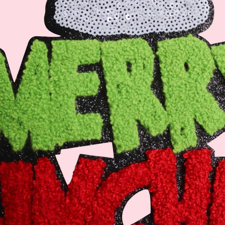 Rosie Posie Patches - Wholesale Patch - Merry Grinchmas Christmas Chenille Iron On Patch2