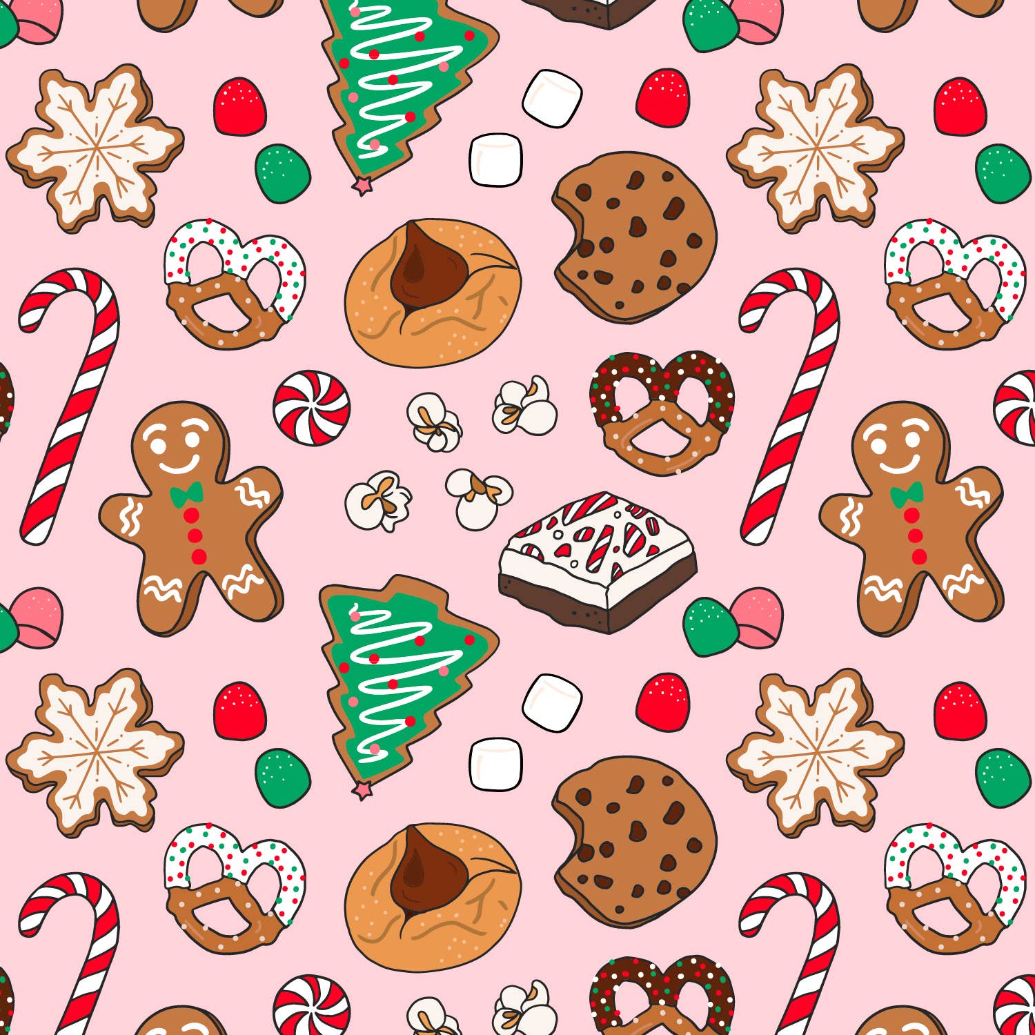 Brittany Paige - Wholesale Wrapping Paper Roll - Holiday Desserts Christmas Wrapping Paper Roll2