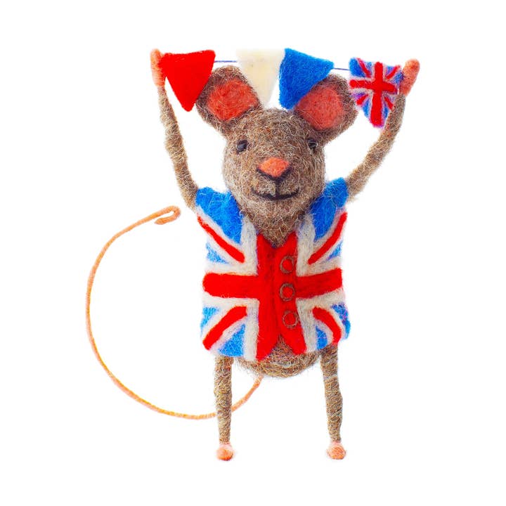 Mus med Union Jack Bunting för wholesale av Sew Heart Felt