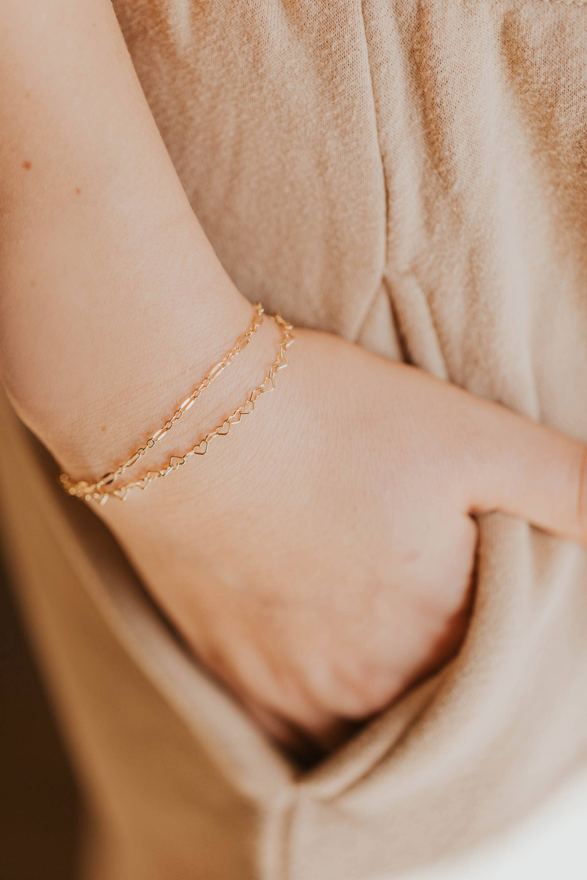 Hello Adorn - Wholesale Link & Chain Bracelet - Endless Love Bracelet | 14kt Gold Fill + Sterling Silver