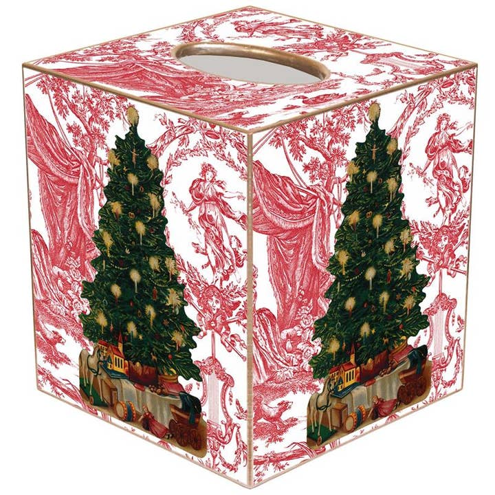 Árvore de Natal na Cobertura da Caixa de Toile Vermelha por atacado de Marye-Kelley