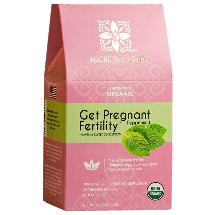 Fertilité Thé Menthe Poivrée - USAD Bio 40 Portions pour la vente par Secrets Of Tea