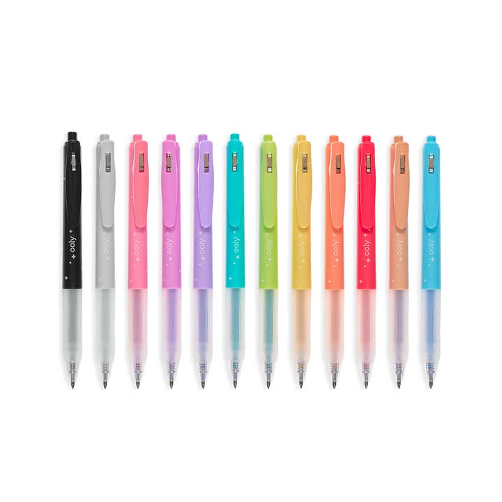 OOLY - Wholesale Pen - Oh My Glitter! Retractable Glitter Gel Pens - Set of 12