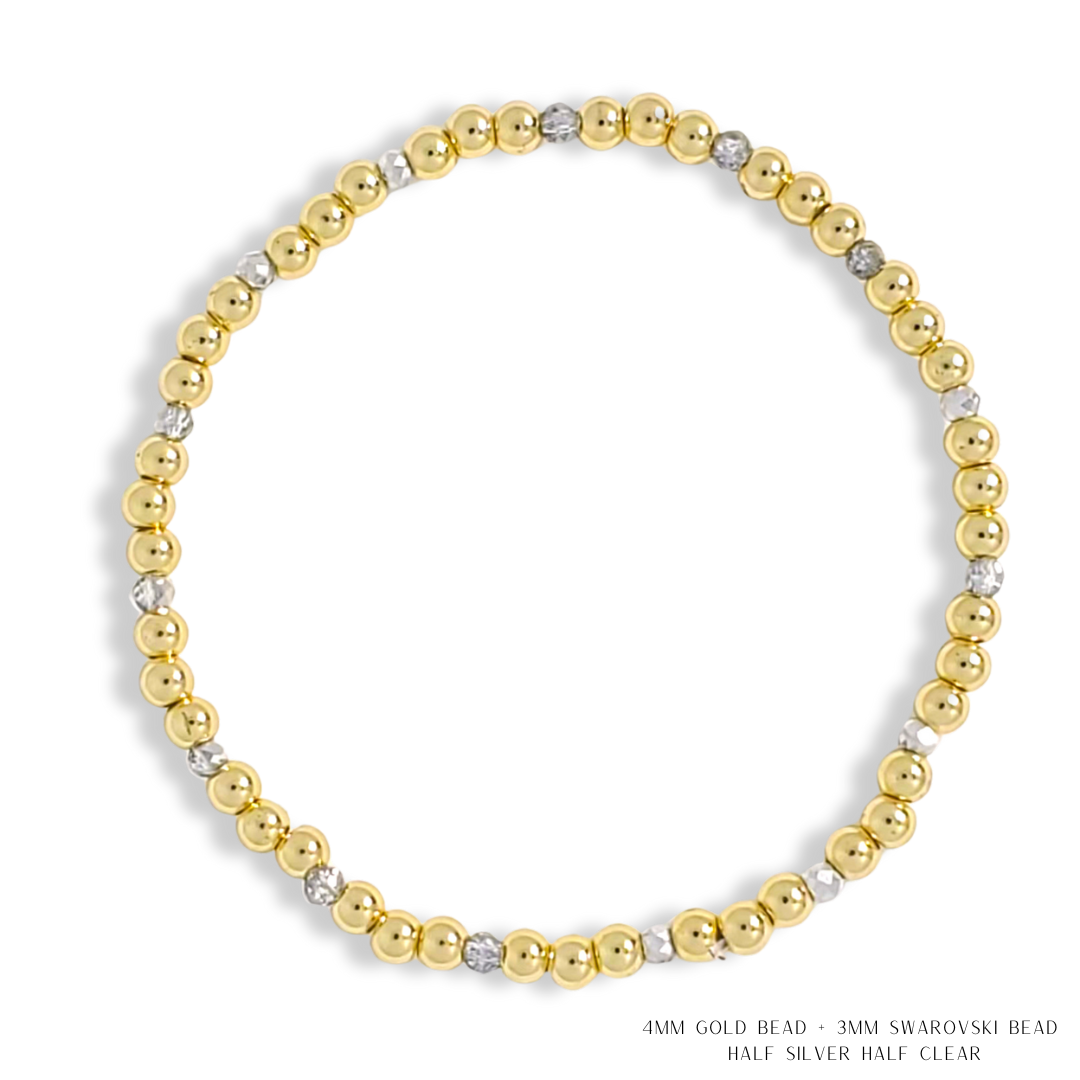 Savvy Bling - Vendita all'ingrosso Bracciale con perline - Bracciale con Perline in Oro e Cristalli Swarovski - Più Colori21