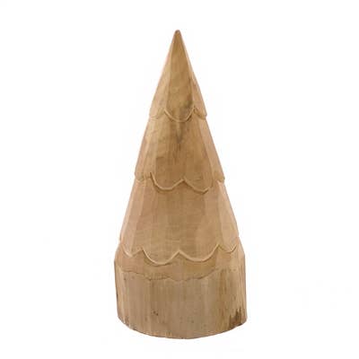 HomArt - Wholesale Christmas Decoration - Primitive Tree , Carved Wood - Sm0
