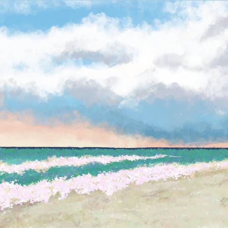 Rolling Waves Fine Art Landscape Canvas Print for wholesale by William DePaula Fine Art