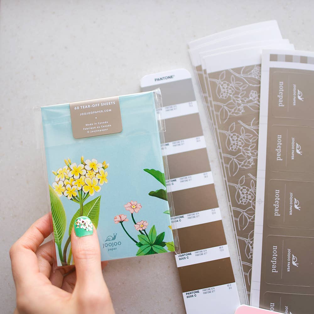 JooJoo Paper - Wholesale Notepad - Light Blue Floral Notepad4