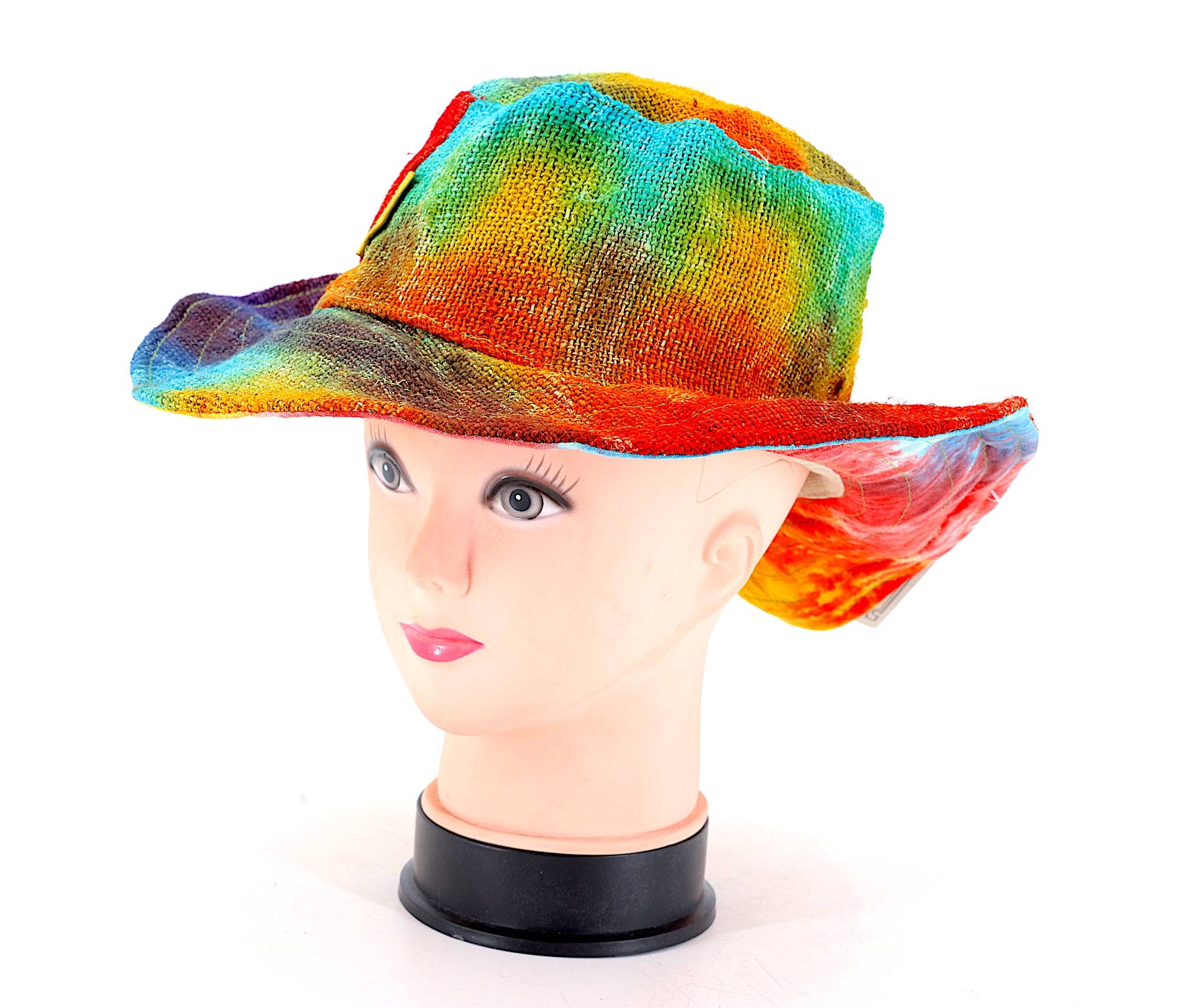Himalaya Handmade - Vente Bob – femme - Chapeau bohème hippie tie-dye fait main à 100% chanvre13