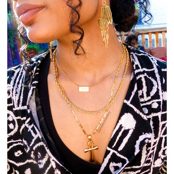 Den 3D Ankh (Stor) - Guld/Silver för wholesale av Damilola Jewellery