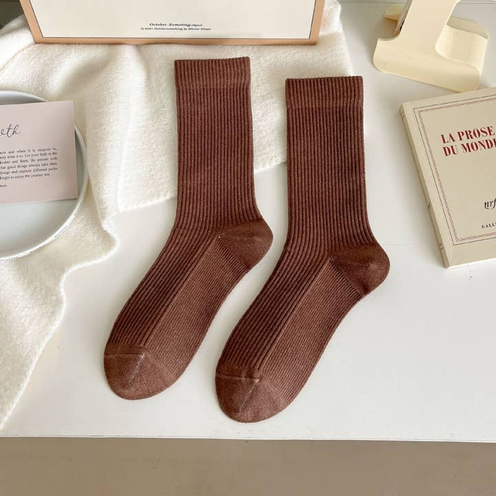 alberalkirk - Wholesale Socks - Women's - Thermal Wool Blend Mid-Calf Socks Multi Color M5A0202