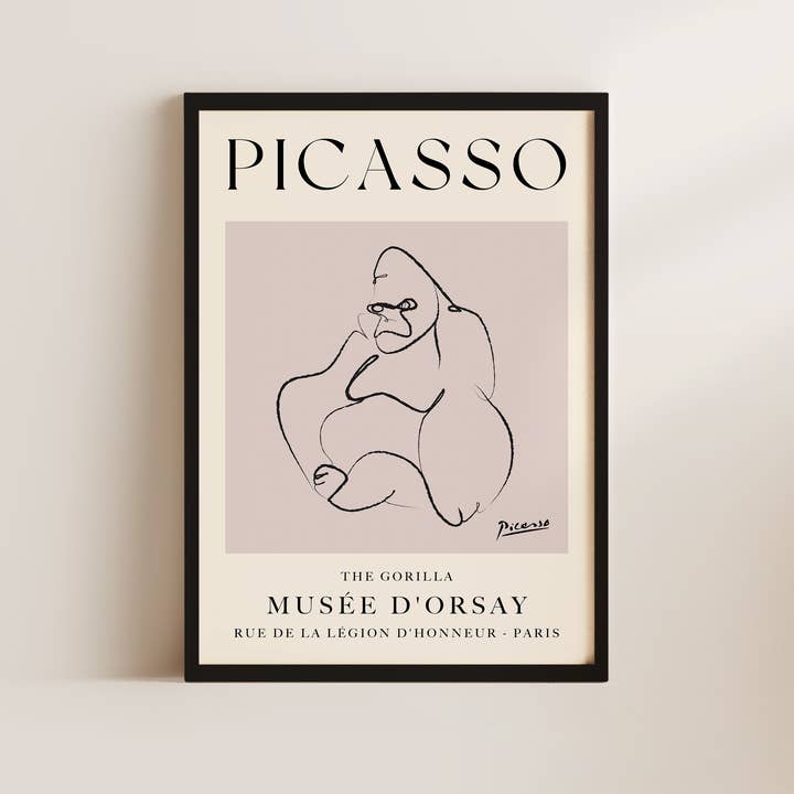 Picasso Le Gorille Art Impression Murale pour la vente par Alluvion