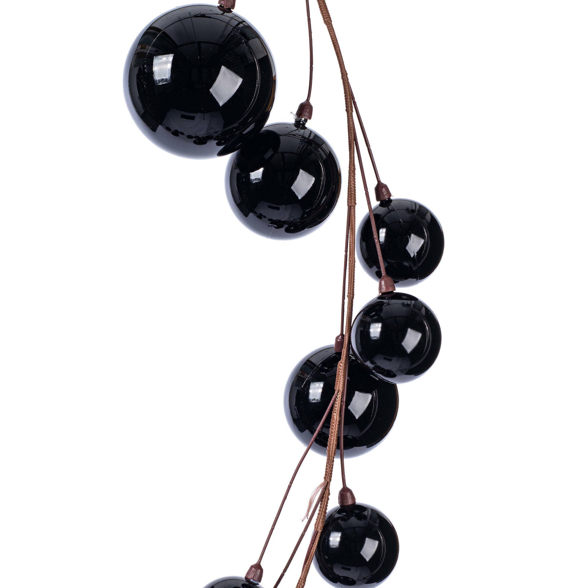 Vickerman 10' Black Pearl Branch Ball Wire Garland. for wholesale on Faire2
