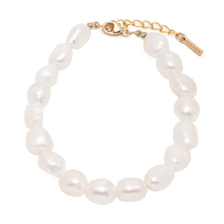 Paloma Baroque Pearl 14k Gold Bracelet for wholesale by Ella Palm