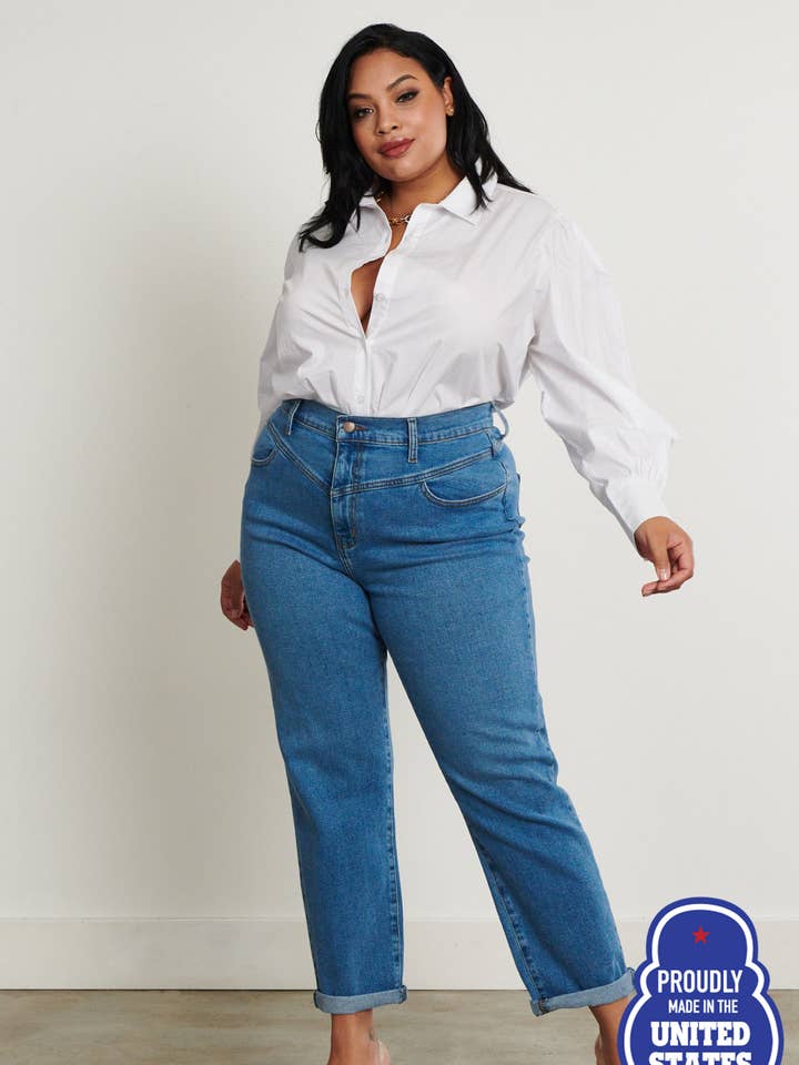 Plus Vintage V Slim Baggy Jeans for engroshandel hos Vibrant M.i.U