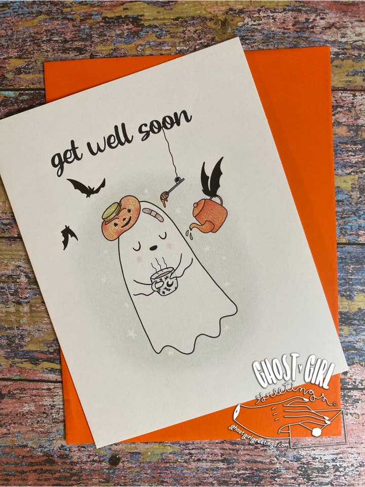 Cartão de Saudação: Obter Bem por atacado de Ghost Girl Greetings