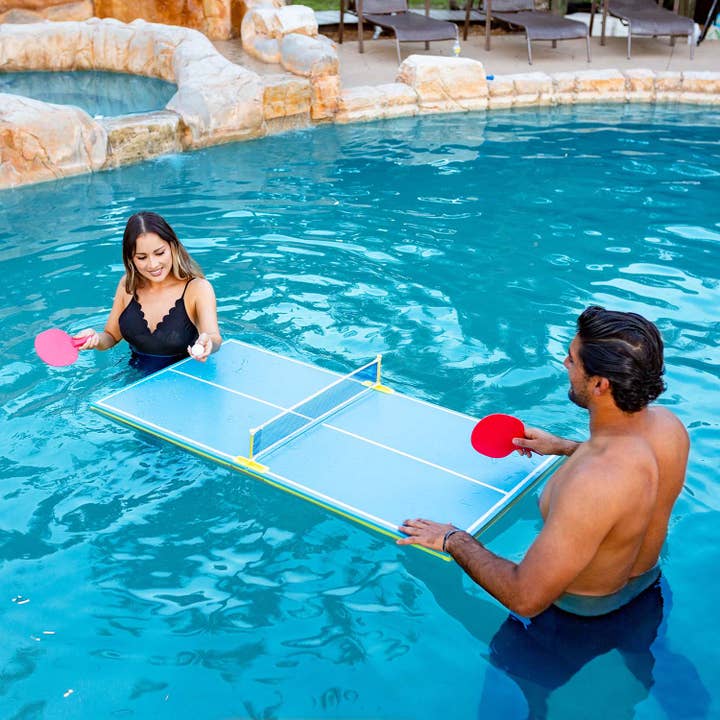PoolCandy - Wholesale Inflatables - Pool Tennis Set Game For Two (2) With Floating Pool Table