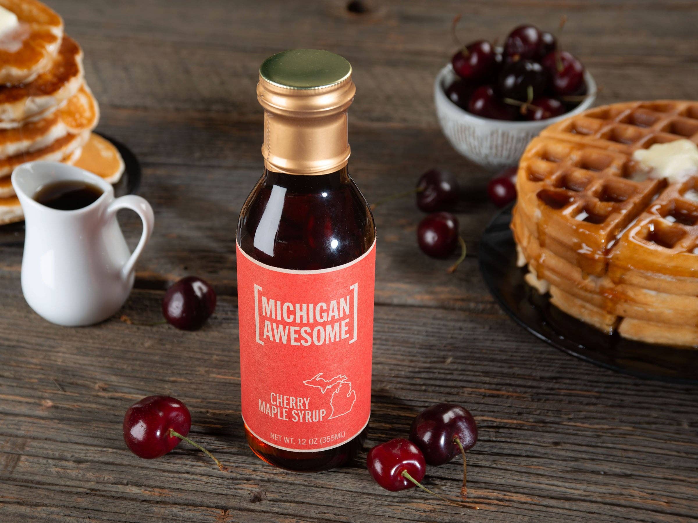 Michigan Awesome - Wholesale Maple Syrup - Cherry Maple Syrup (CASE OF 12)1