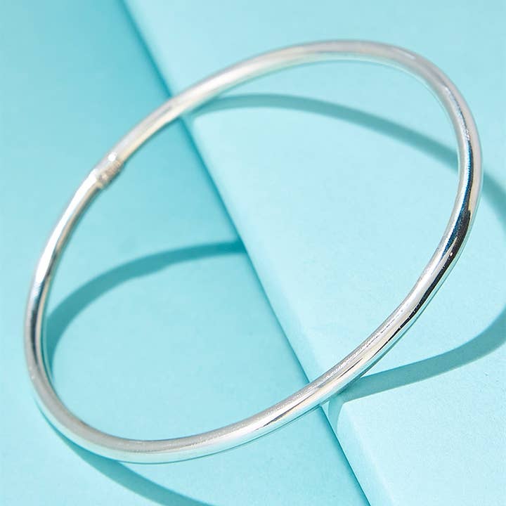 Moda Designs - Wholesale Bangle Bracelet - BS-007 Sterling Silver Hammered Bangle