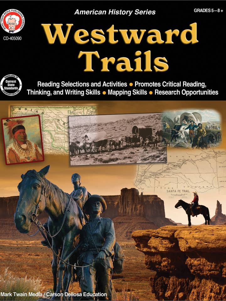 American History Series Westward Trails Workbook for wholesale by Carson Dellosa Education