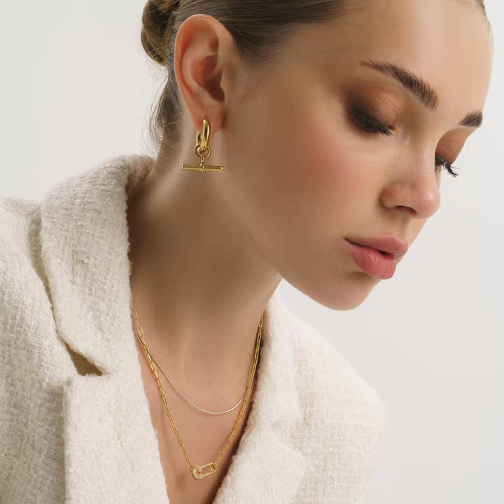 Chunky 18K Thick Gold Hoops for wholesale on Faire10