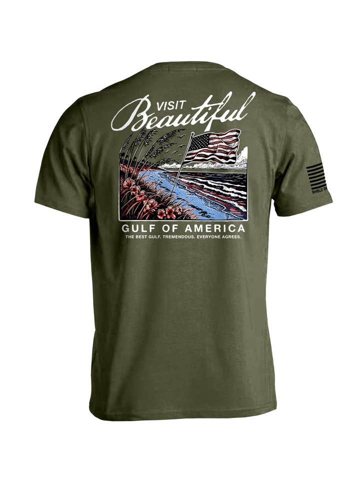 Shield Republic LLC - Wholesale Screen Printed T-Shirt - Men's - Visit Beautiful Gulf of America