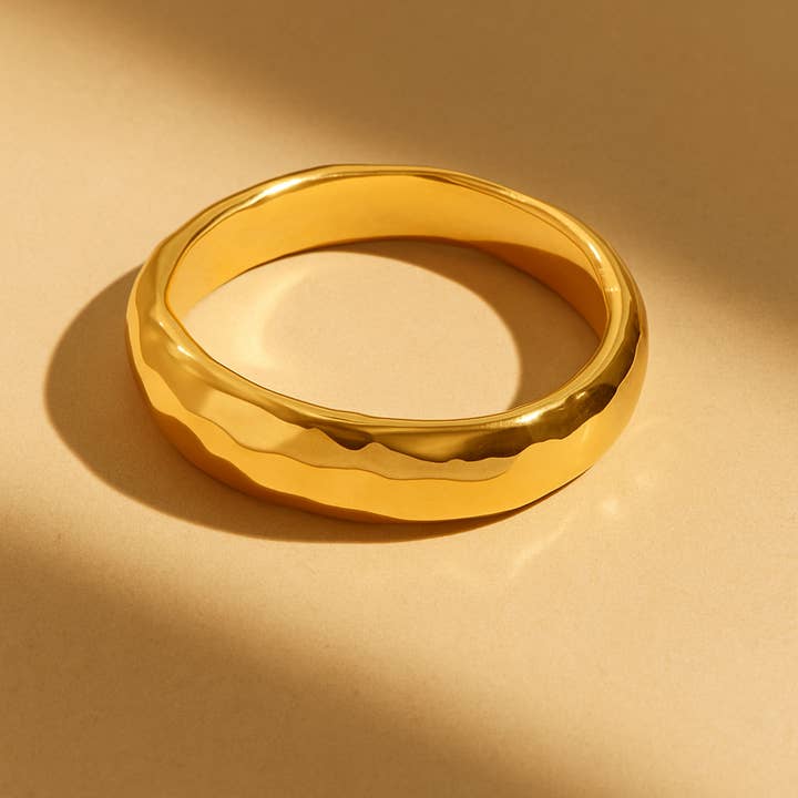 Molten Ring 18k Gold Waterproof Modern Jewellery for wholesale by Gold Lunar