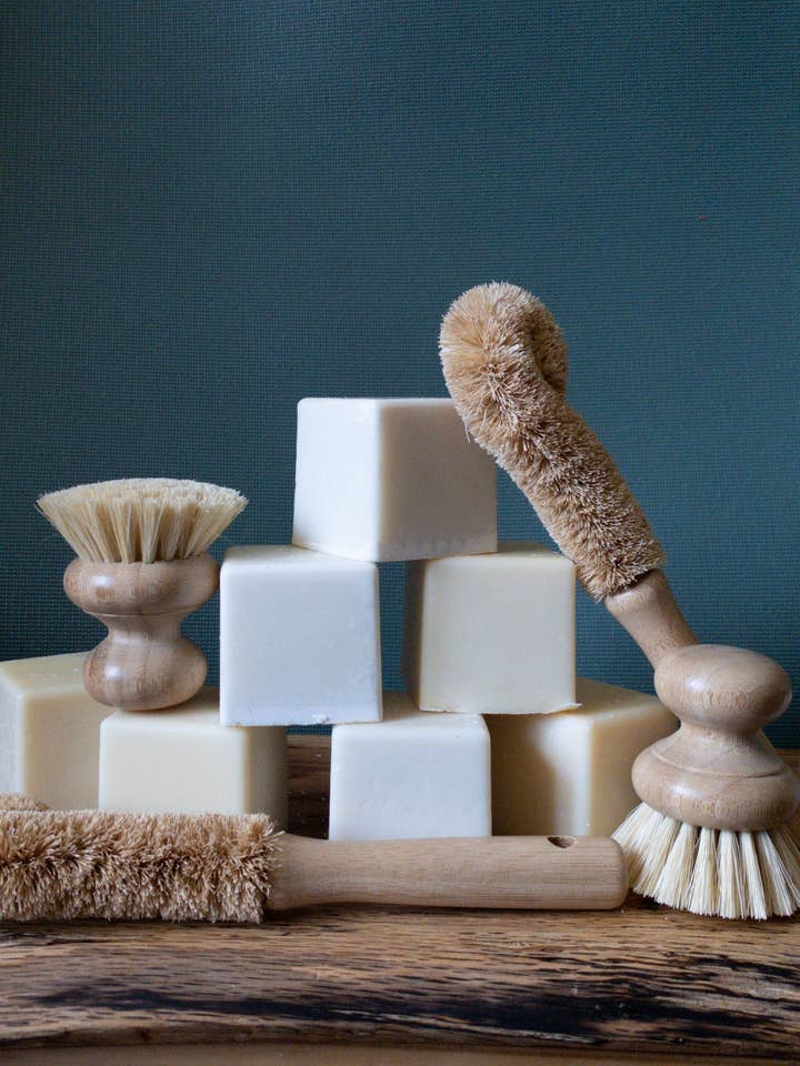 Solid Dish & Utility Soap Cube Palm Oil Free Zero Waste for wholesale by The Ash House Soap Studio