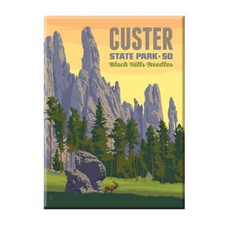 Custer State Park South Dakota Magnet for wholesale by Tourist Courts