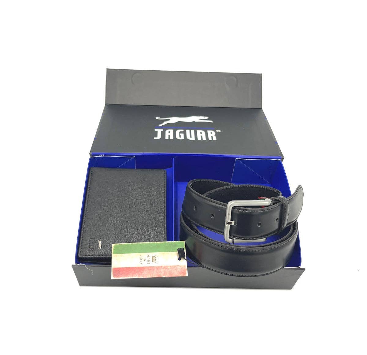 Black Men's set gift leather wallet and belt, PARURE701 for wholesale on Faire2