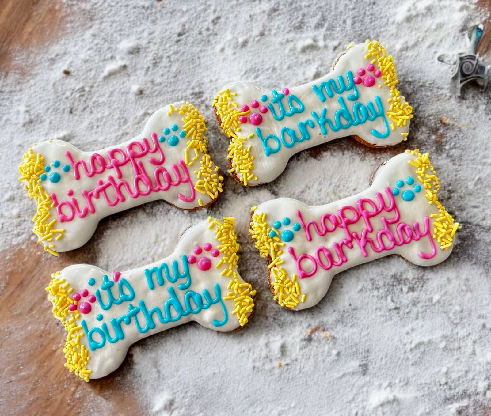 YumYum4DOGS - Wholesale Pet Treats - Dog - 6 inch Vibrant Barkday bones dog treats3