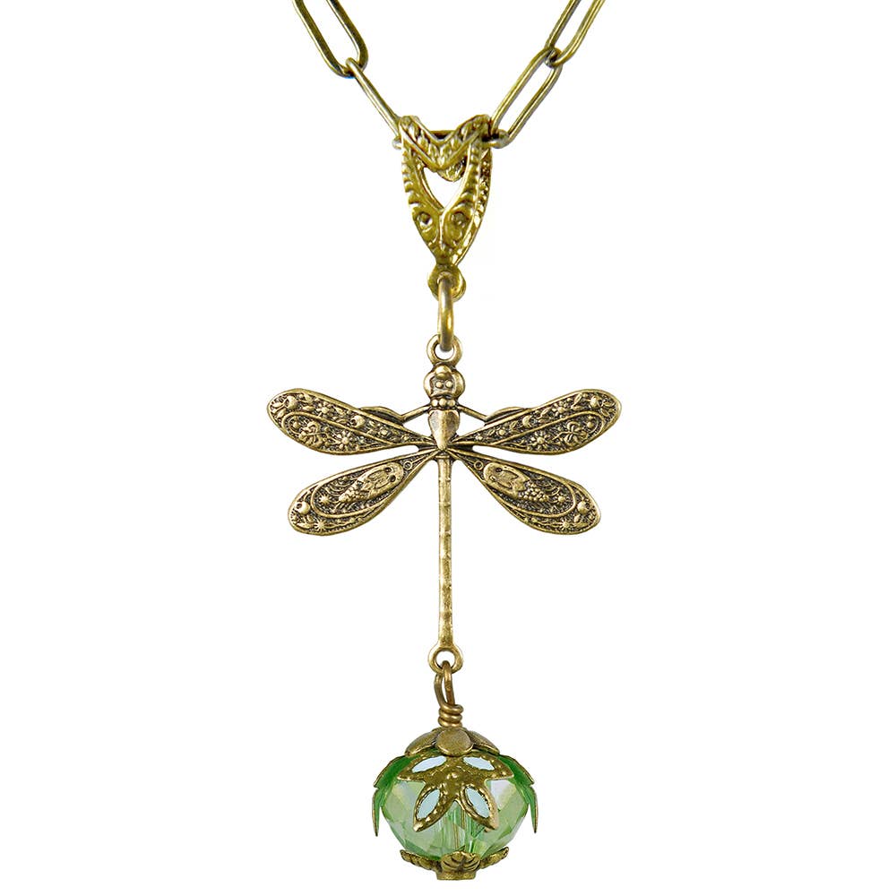 NoMonet - Vente Colliers à pendentif - Fairyland : collier libellule en filigrane vintage avec cristal4