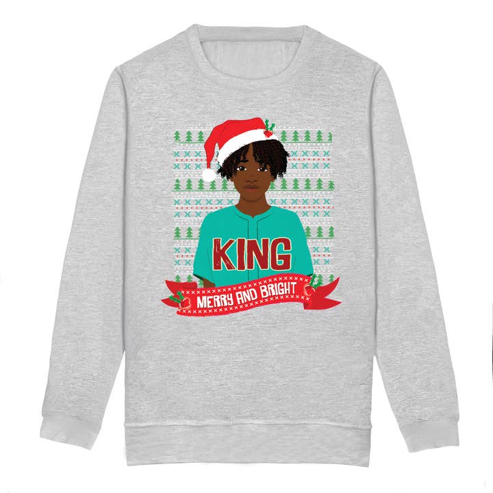 Fefus Designs - Wholesale Sweatshirt - Kids - Brown Boy Christmas Sweatshirt – Holiday Jumper | Fefus Designs