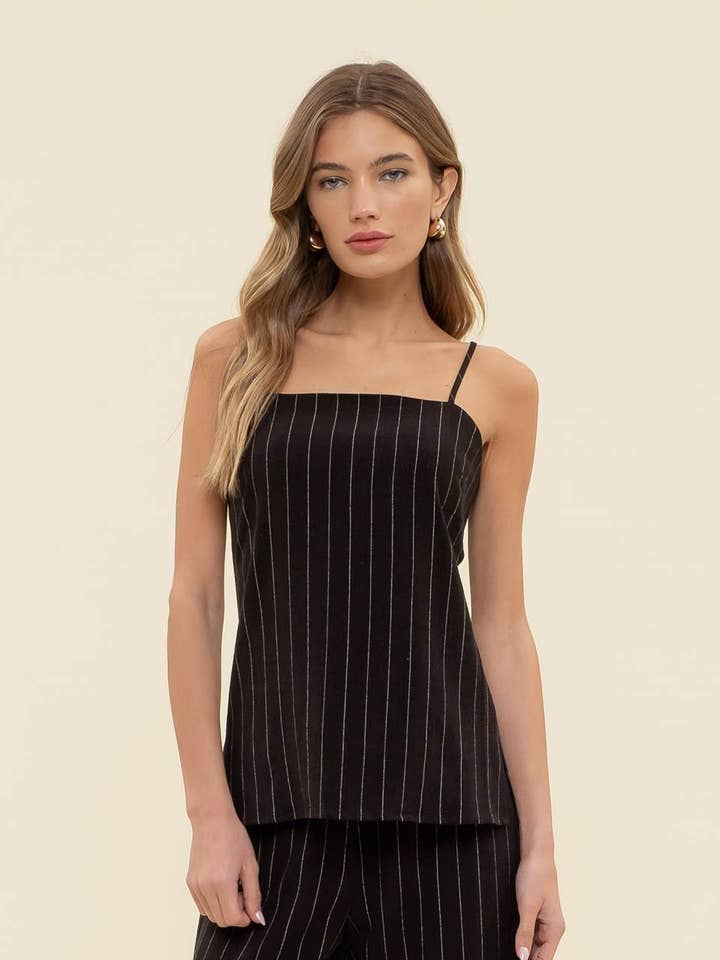 LINNEN HEMDJE MET KRIJTSTREEP voor wholesale door The Workshop Studio