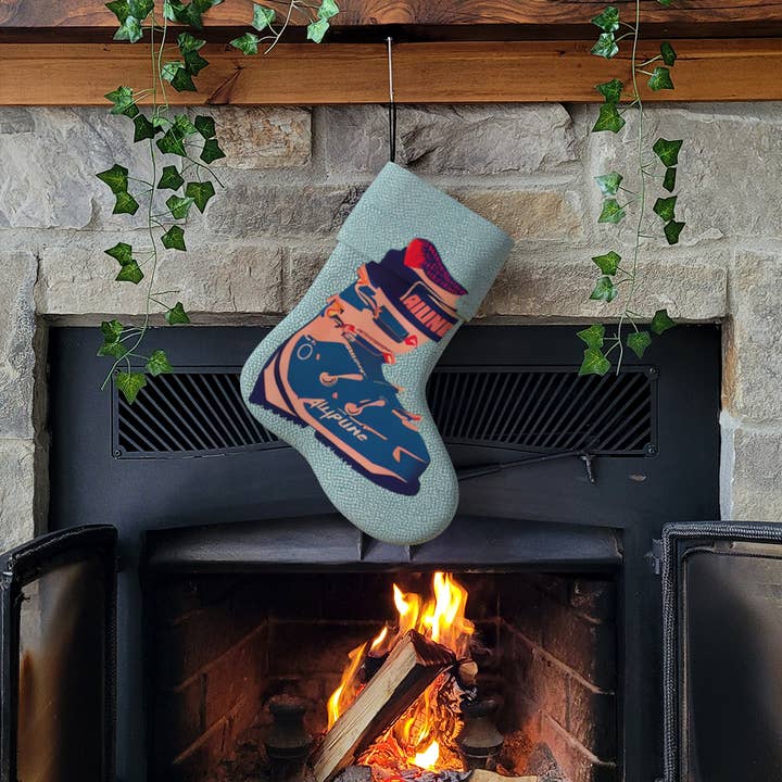 Stockings Ski boot blue orange mix and match for cool look for wholesale by Sofs Designs