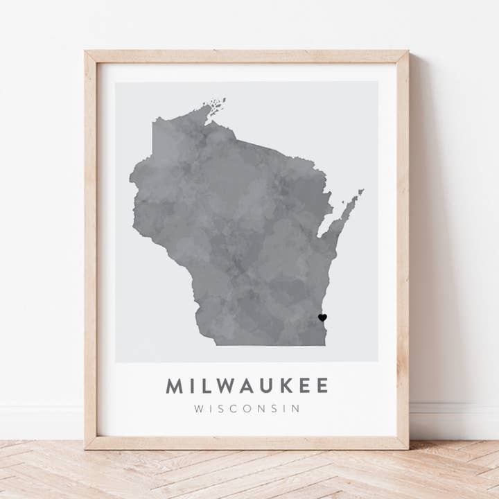 Mappa di Milwaukee, Wisconsin per la vendita all'ingrosso da parte di Backstory Map Co.