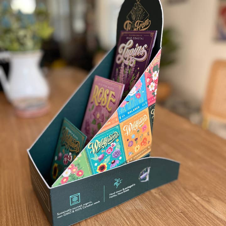 To & From Gift Co. - Wholesale Retailer Display - Home & Living - Floriography Seed Packet Small At-Cash Display (FULL)1