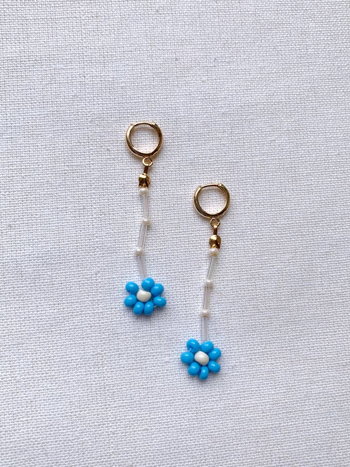 Blue Dangle Earrings for wholesale by Stuff Megan Makes