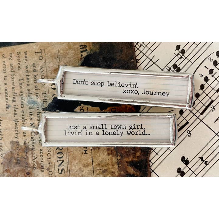 Jennifer Dahl Designs LLC - Wholesale Individual Charm/Pendant - Don't Stop Believin' XO Soldered Art Charm