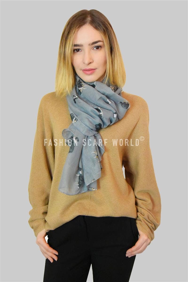 Fashion Scarf World - Wholesale Scarf - Women's - Border Collie Sheep Dog Print Scarf14