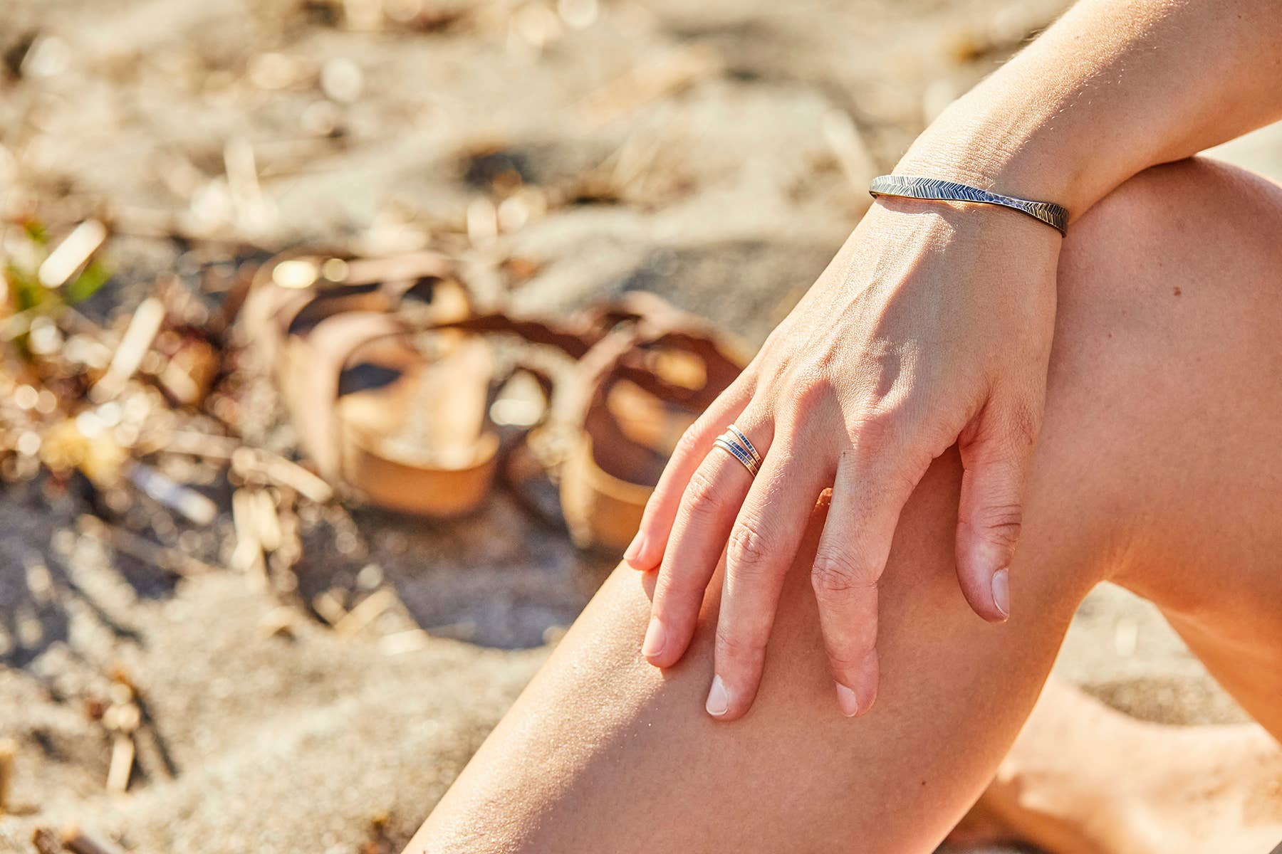DMG Designs - Wholesale Cuff Bracelet - Forged Feather Cuff | Sterling Silver4