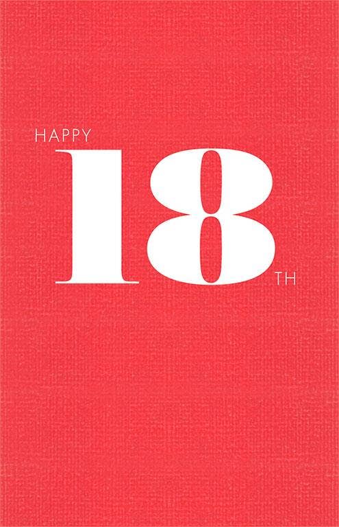 Found Image Press - Wholesale Postcard - Postcard HB-440 Happy 18th0