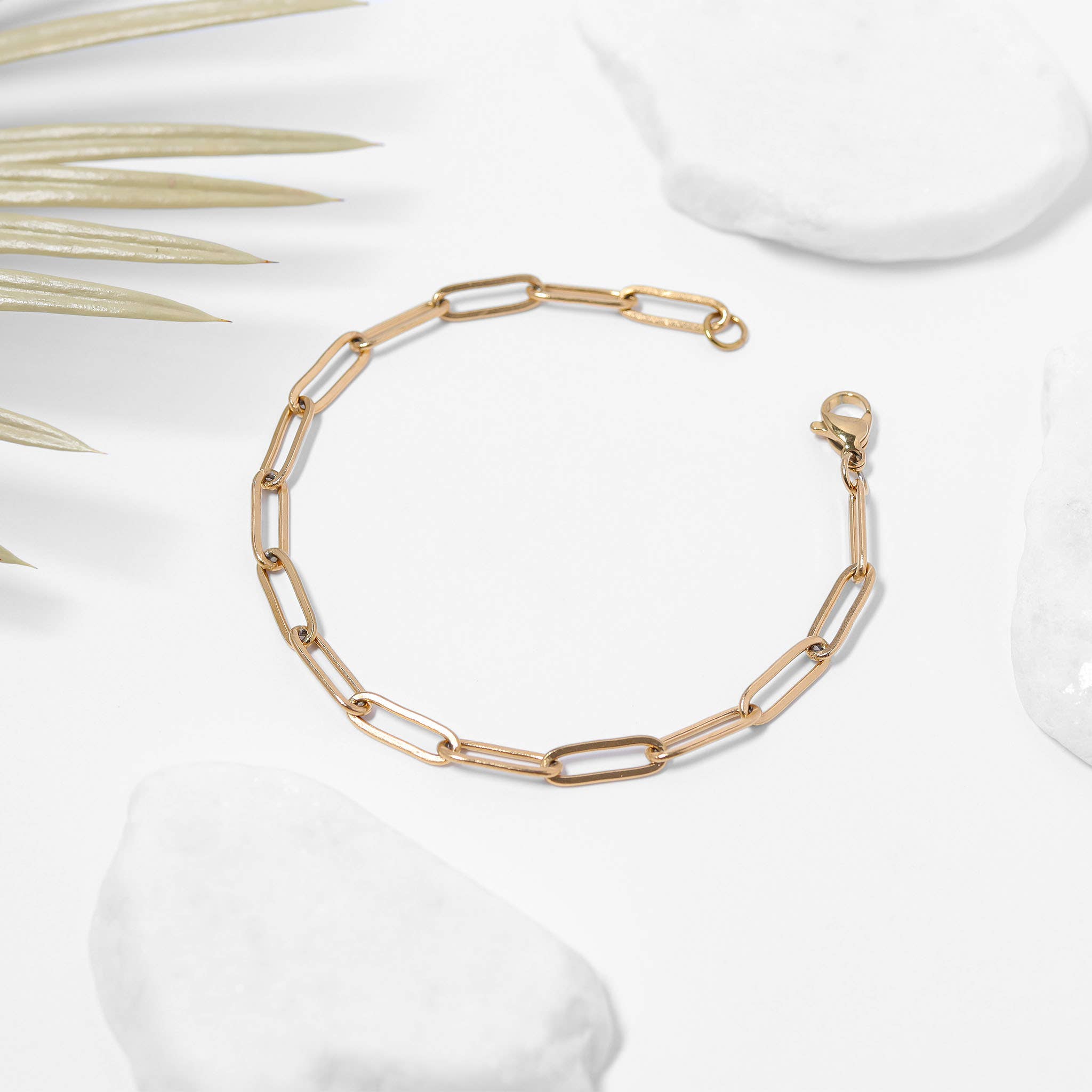 WJW - Wholesale Link & Chain Bracelet - Stainless Steel Paperclip Chain Bracelet11